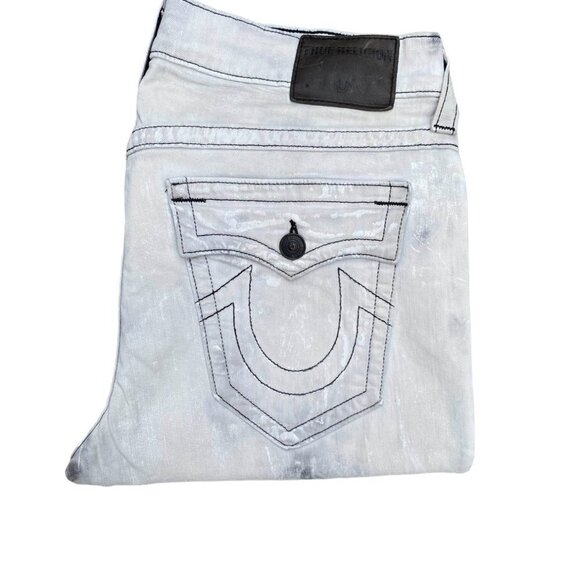 True Religion Jeans Size 36 RICKY White/Gray - Picture 2 of 7